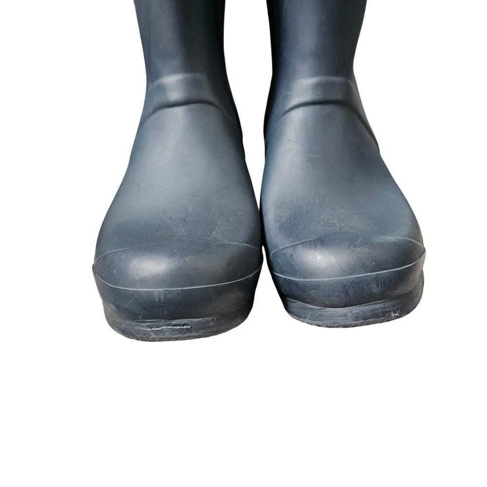 Hunter Gray Tall Rubber Rain Boots US Size 7M/8F Size EU 39